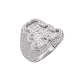 Letter A Size 10 Moissanite Baguette Ring